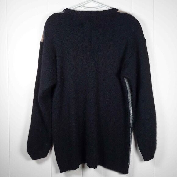 Vintage Silk Angora Lambswool Sweater Beaded Sequins Abstract Size Medium - Picture 8 of 8